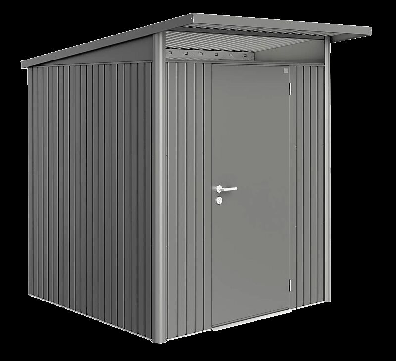 Gerätehaus AVANTGARDE®, Größe 1, in quarzgrau-metallic, mit Einflügeltür