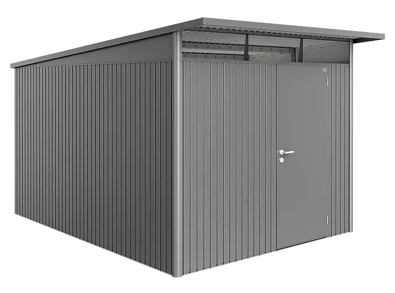 Gerätehaus AVANTGARDE®, Größe 8, in quarzgrau-metallic, mit Einflügeltür