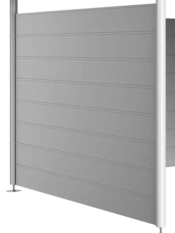 Seitenwand für Gerätehaus HighLine® - Modell 5, silber-metallic