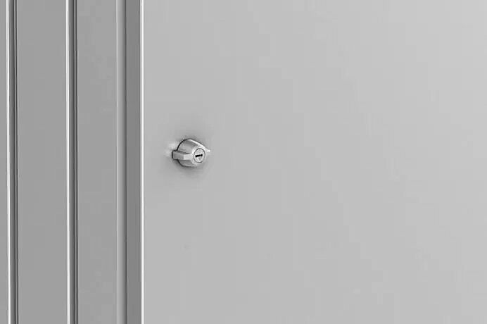 Zylinderschloss, gleichschließend für Müllbehälter-Doppelschrank