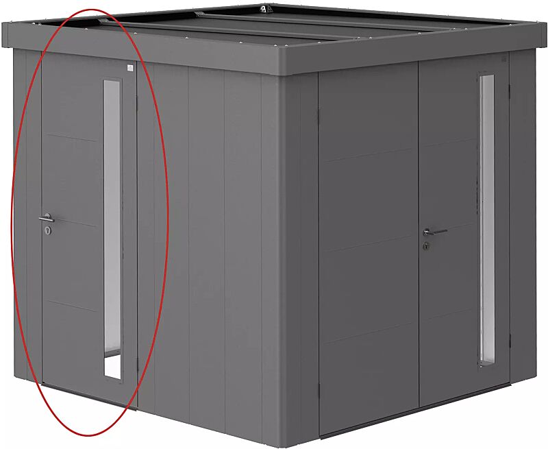 Zusatztür für Gerätehaus NEO, quarzgrau-metallic