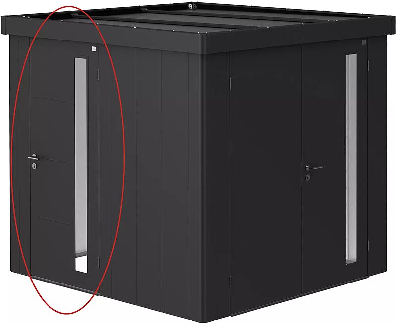 Zusatztür für Gerätehaus NEO, dunkelgrau-metallic