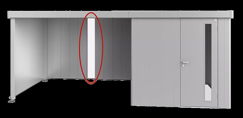 Gerätehaus NEO, Lichtpaneel für Seitendach in silber-metallic