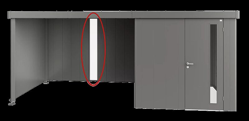 Gerätehaus NEO, Lichtpaneel für Seitendach in quarzgrau-metallic