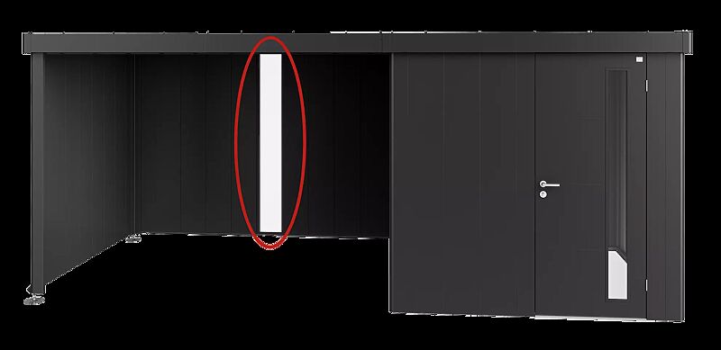 Gerätehaus NEO, Lichtpaneel für Seitendach in dunkelgrau-metallic