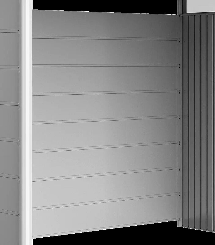 Rückwand für Gerätehaus HighLine® - Modell 2-5, silber-metallic