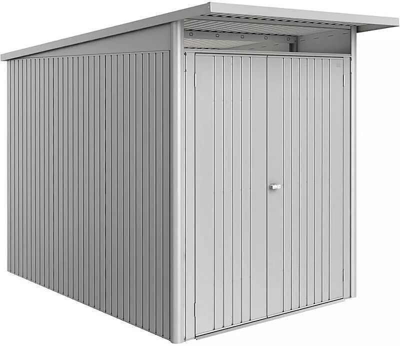 Gerätehaus AVANTGARDE®ECO, Größe A3, in silber-metallic, mit Doppelflügeltür