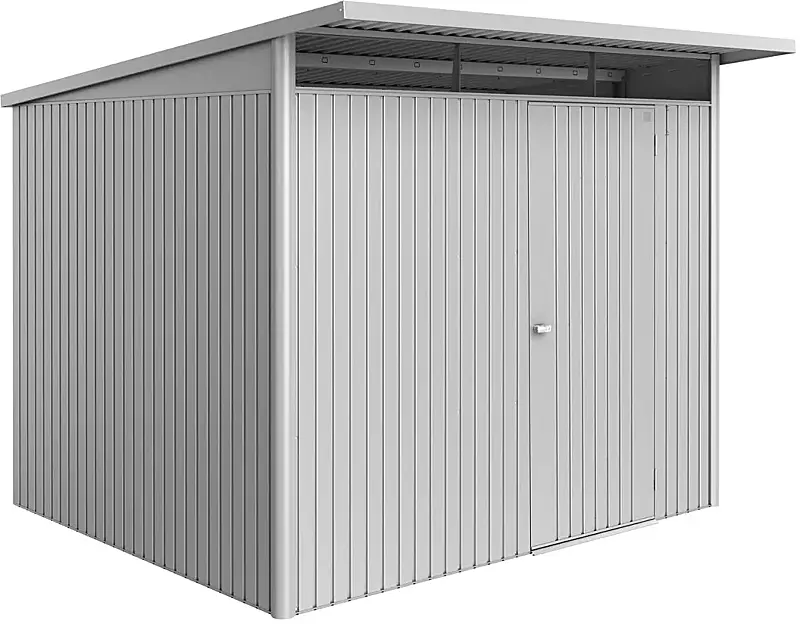 Gerätehaus AVANTGARDE®ECO, Größe A6, in silber-metallic, mit Einflügeltür