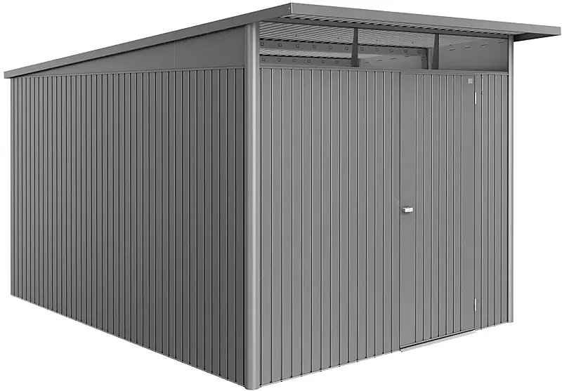 Gerätehaus AVANTGARDE®ECO, Größe A8, quarzgrau-metallic, mit Einflügeltür