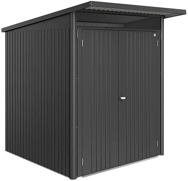Gerätehaus AVANTGARDE®ECO, Größe A1, dunkelgrau-metallic, mit Doppelflügeltür