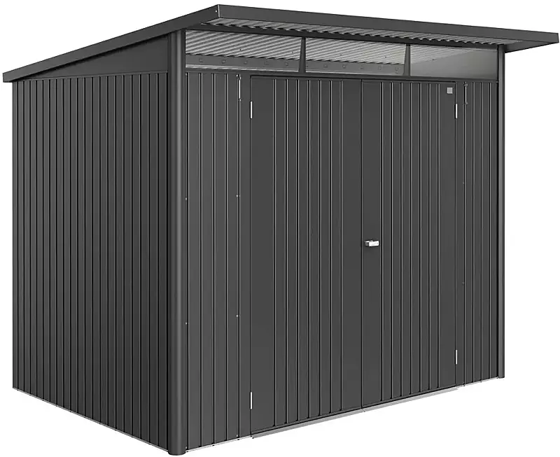 Gerätehaus AVANTGARDE®ECO, Größe A5, dunkelgrau-metallic, mit Doppelflügeltür