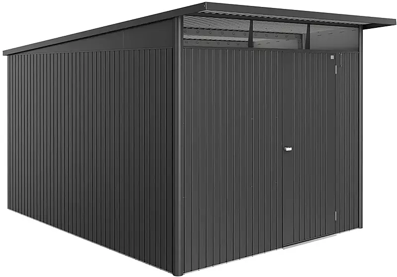 Gerätehaus AVANTGARDE®ECO, Größe A8, dunkelgrau-metallic, mit Einflügeltür