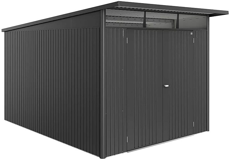 Gerätehaus AVANTGARDE®ECO, Größe A8, dunkelgrau-metallic, mit Doppelflügeltür