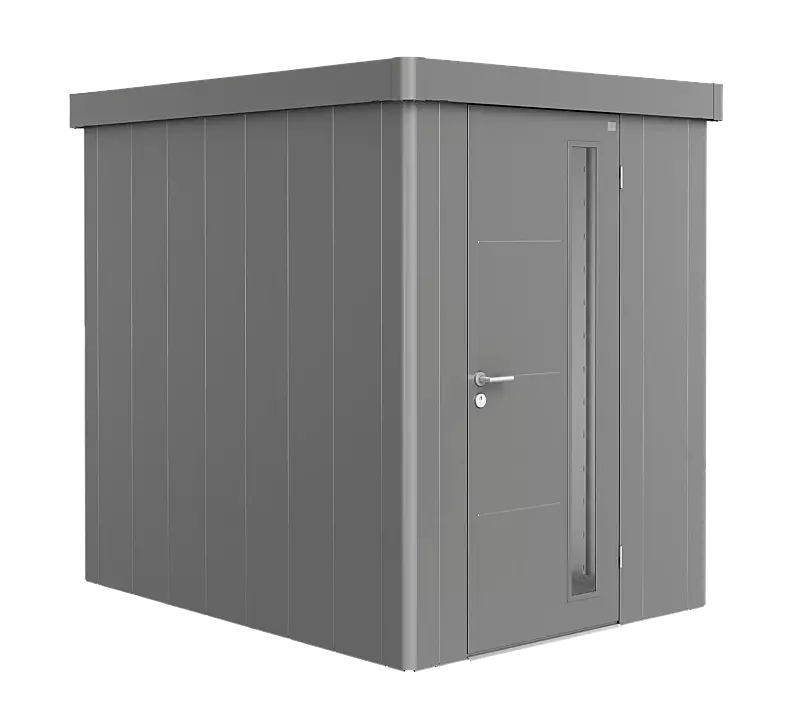 Gerätehaus NEO, Modell 2A , in quarzgrau-metallic, mit Einflügeltür