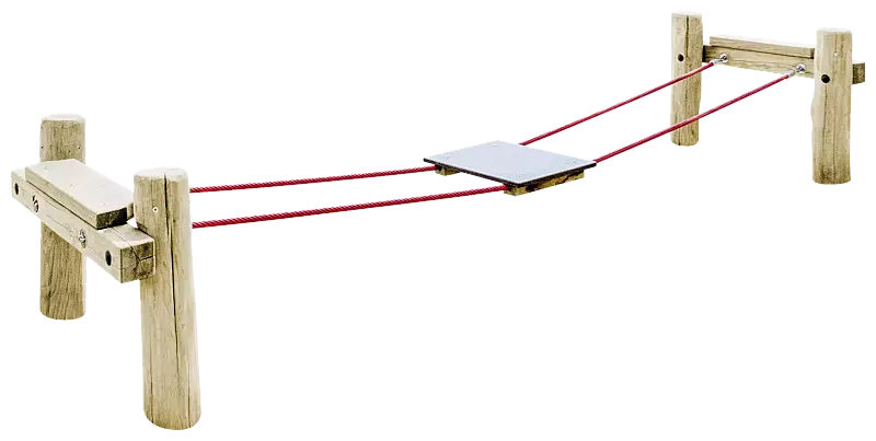 Balancierstrecke WILLOW, breiter Balancierübergang