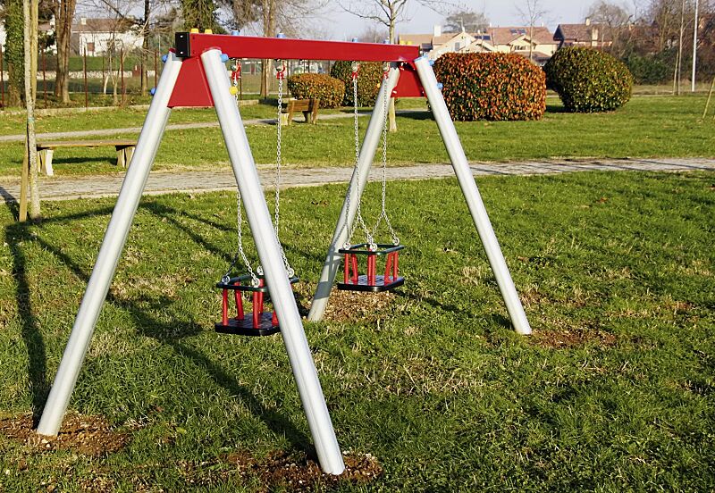 Doppelschaukel BIANCA mit Kleinkind-Sicherheitssitzen