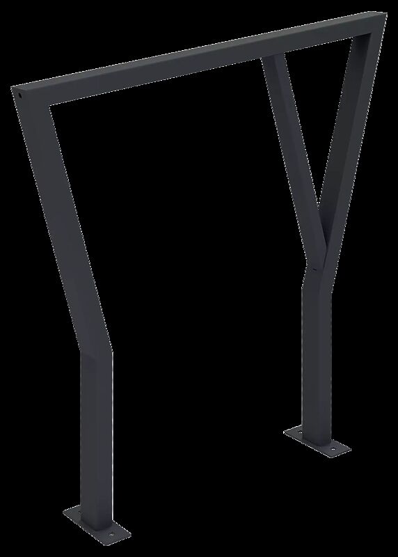 Anlehnbügel TAURI zum Aufdübeln -200 mm, in RAL 7016 anthrazitgrau