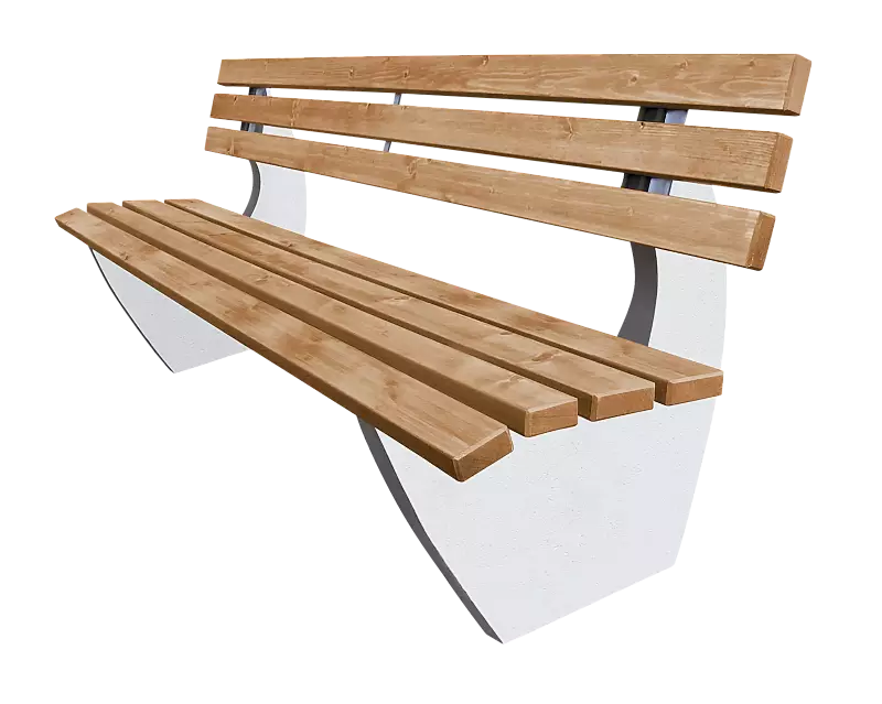 Sitzbank GENOVA mit Fichtenholzbelattung, lasiert