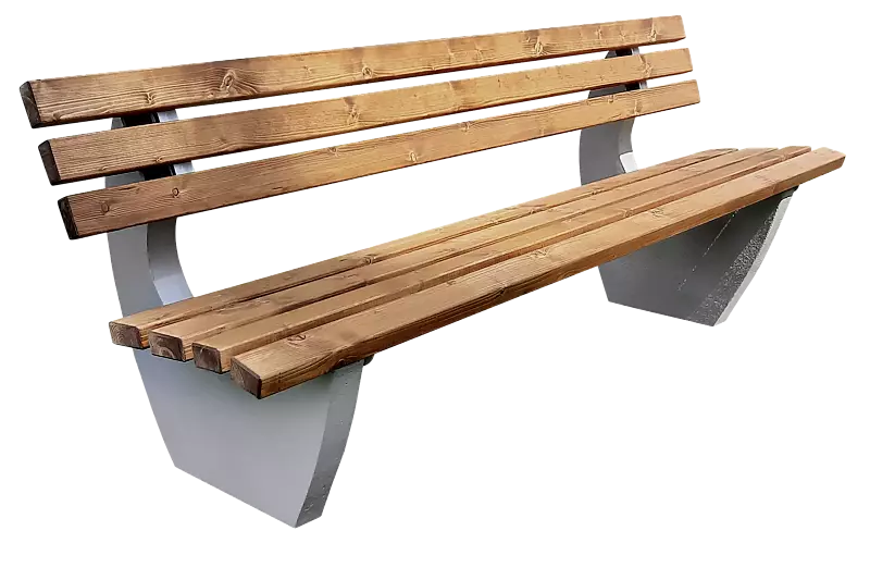 Sitzbank GENOVA mit Fichtenholzbelattung, lasiert