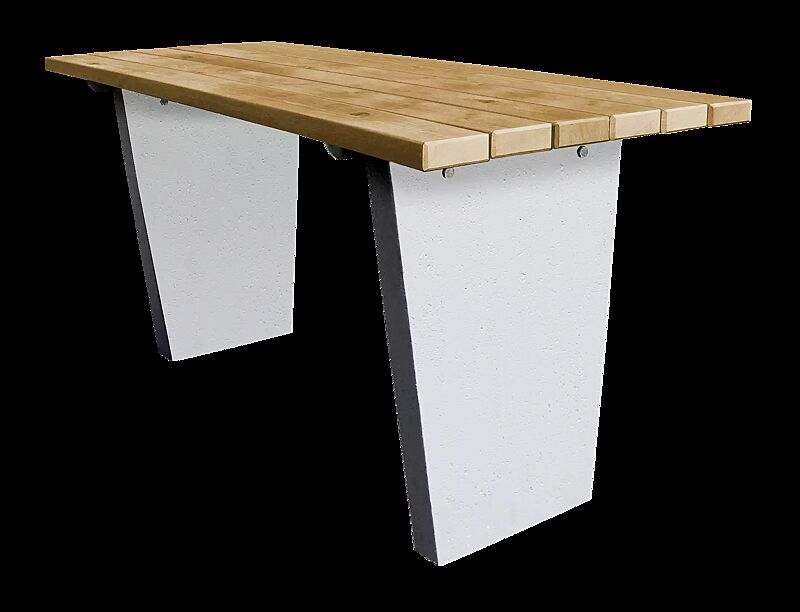 Tisch GENOVA mit Fichtenholzbelattung, lasiert