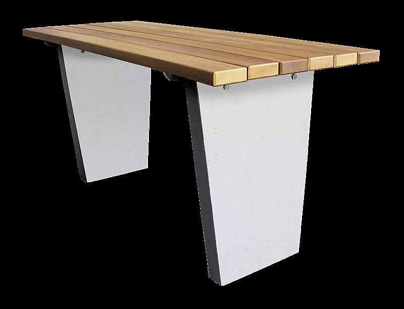 Tisch GENOVA mit Kambalaholzbelattung, lasiert