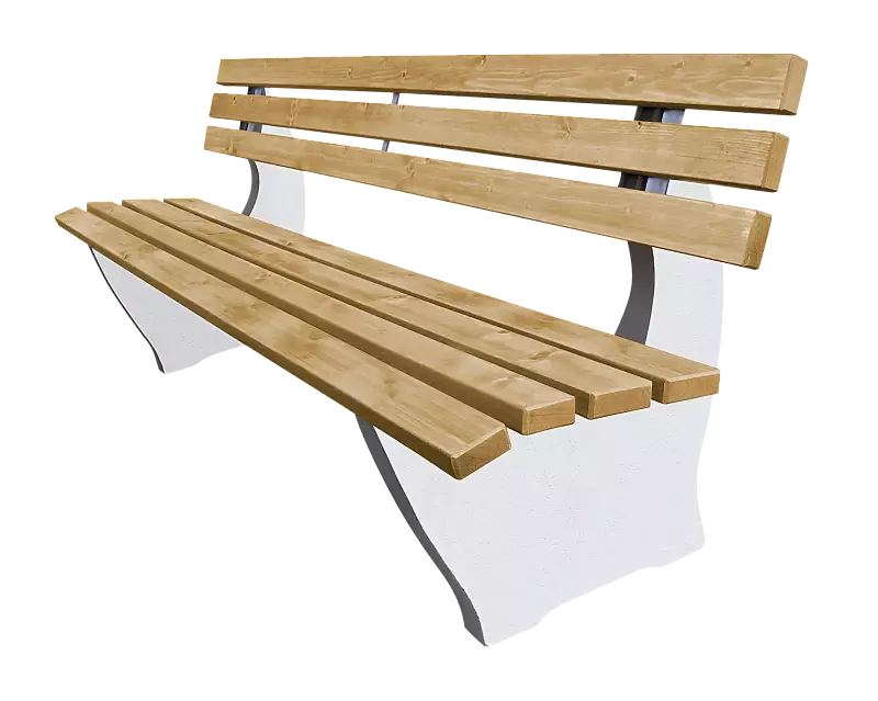 Sitzbank CATANIA mit Fichtenholzbelattung, lasiert