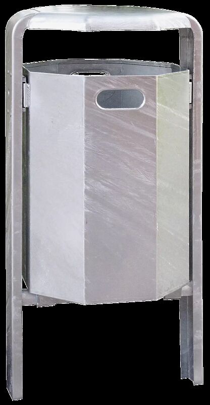 Abfallbehälter COVENTRY, zum Aufdübeln, feuerverzinkt