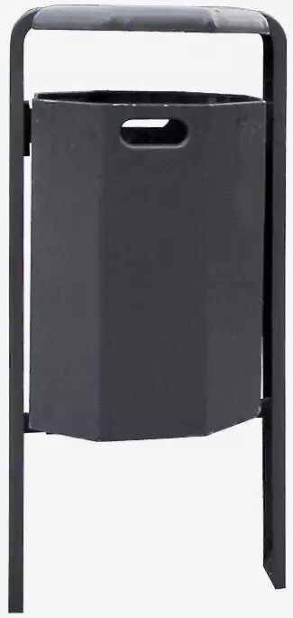 Abfallbehälter COVENTRY, zum Einbetonieren, in DB 703 eisenglimmer