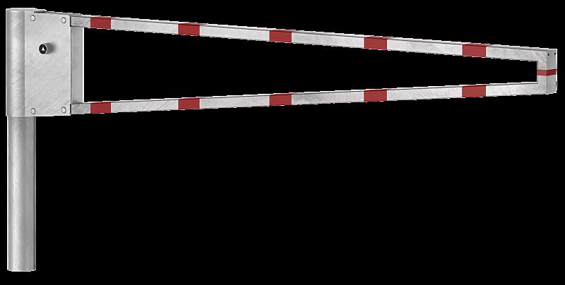 Wegesperre RAAHE, Sperrbreite 2,5 m, feuerverzinkt mit roten Reflexstreifen 