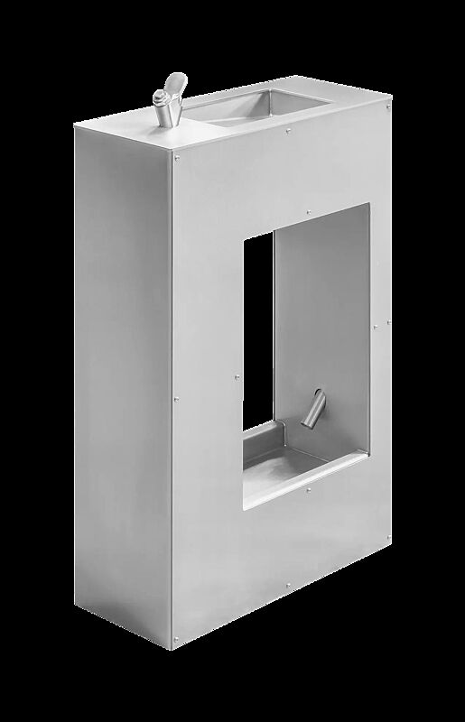 Trinkbrunnen LURAS mit Hundetrinkschale, aus Edelstahl