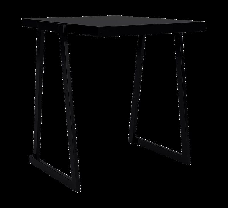 Tisch CORTINA, rechteckig, Breite 600 mm, zum freien Aufstellen, in RAL 9005 tiefschwarz