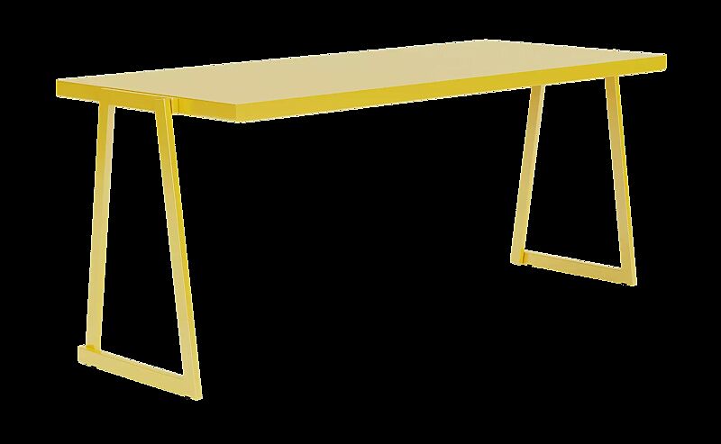 Tisch CORTINA, rechteckig, Breite 1800 mm, zum freien Aufstellen, in RAL 1004 goldgelb