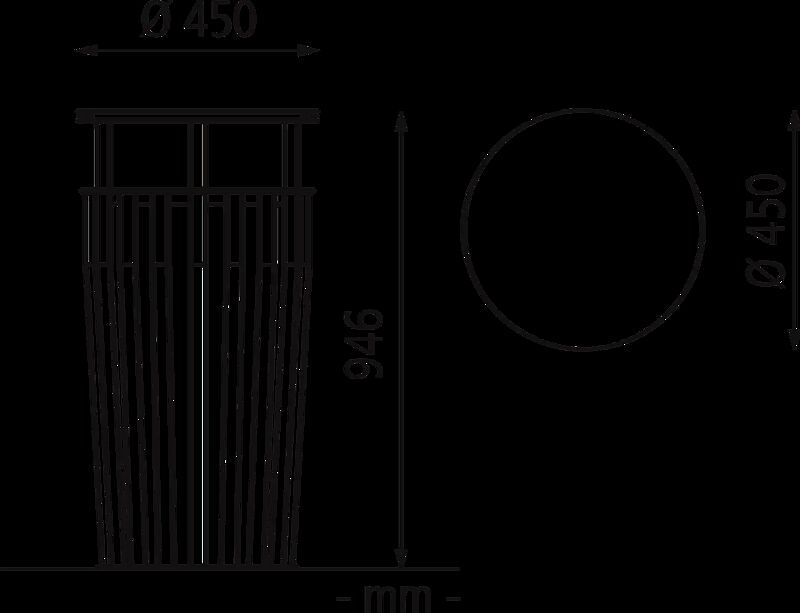 Abfallbehälter CORTINA aus Stahl