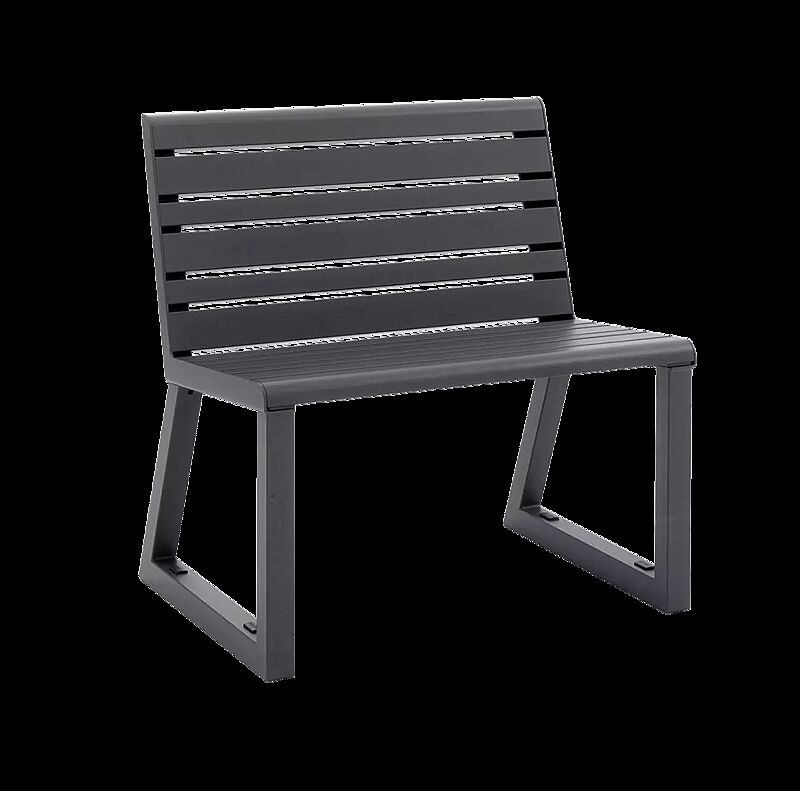 Sitz MANTUA mit Rückenlehne in eisenglimmergrau