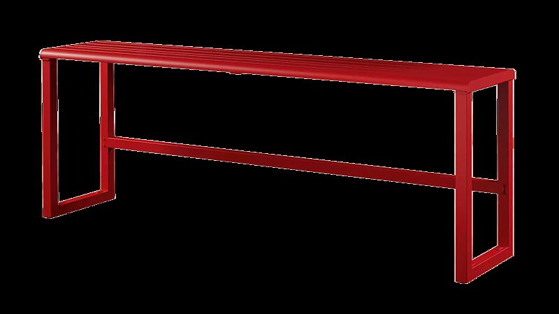 Hochbank MANTUA in RAL 3000 feuerrot