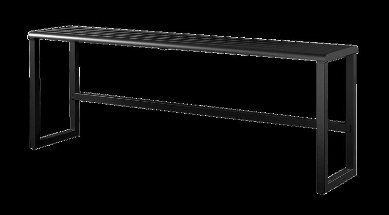 Hochbank MANTUA in RAL 9005 tiefschwarz