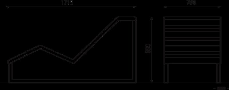 Liegebank MANTUA Aluminium in Holzoptik