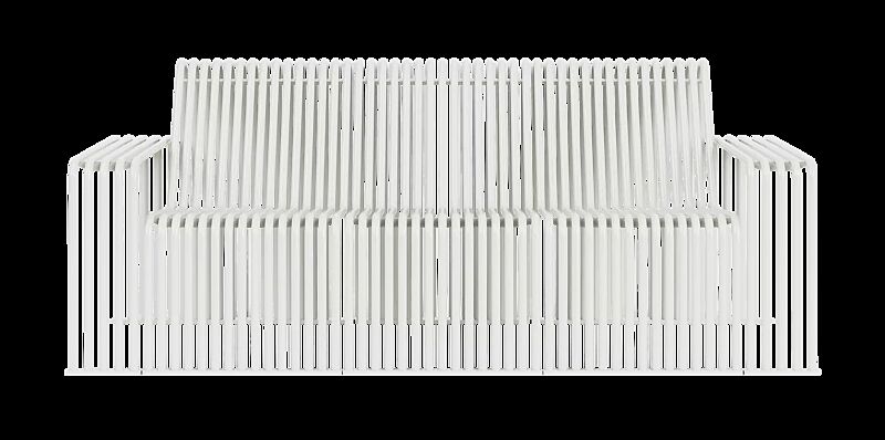 Lounge Couch ANZIO, 3-Sitzer, Breite 1980 mm, in RAL 9003 signalweiß