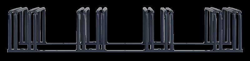 Fahrradständer ANZIO, 4 Stellplätze, in eisenglimmergrau