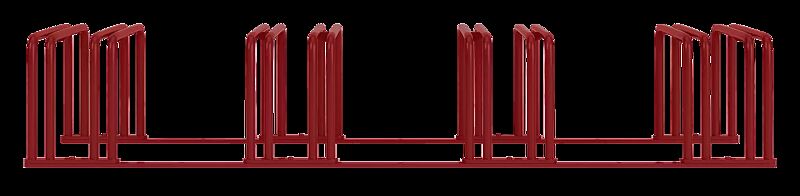 Fahrradständer ANZIO, 4 Stellplätze, in RAL 3000 feuerrot