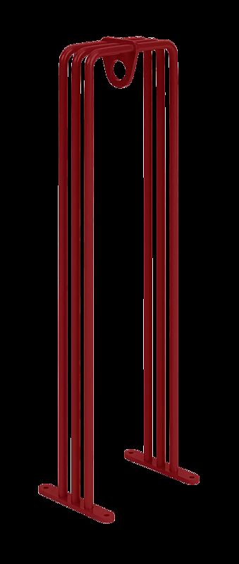 Anlehnbügel ANZIO, Breite 268 mm, in RAL 3000 feuerrot