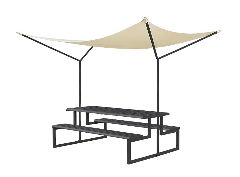 Freizeitüberdachung MANTUA, in eisenglimmergrau