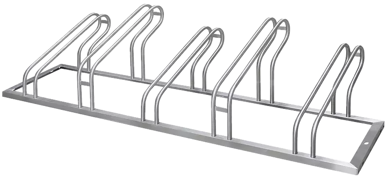 Fahrradständer UNIVERSAL einseitig 90°, 5 Stellplätze, Edelstahl