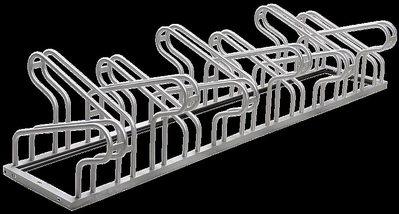 Fahrradständer UNIVERSAL doppelseitig 90°, 12 Stellplätze, Edelstahl