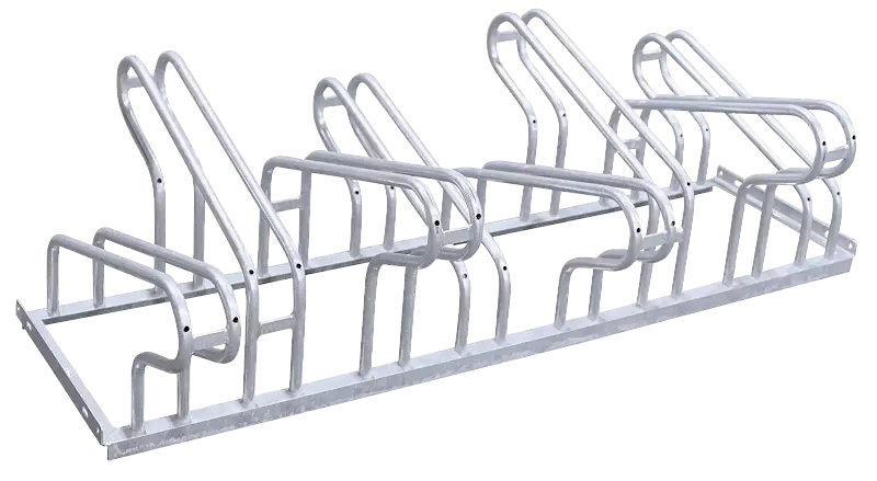 Fahrradständer UNIVERSAL doppelseitig 90°, 8 Stellplätze, feuerverzinkt