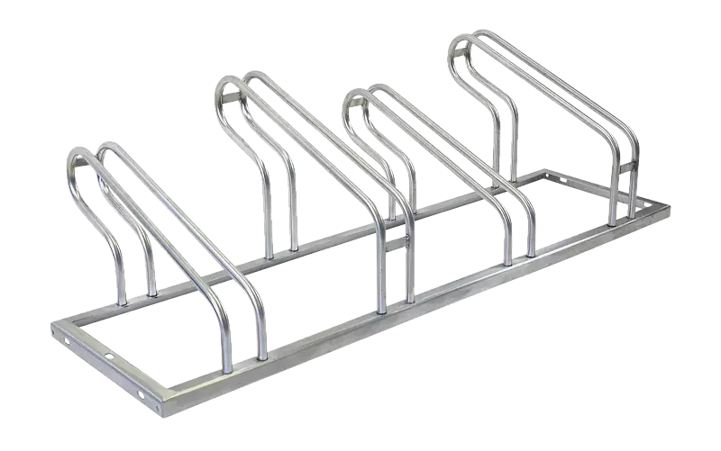 Fahrradständer UNIVERSAL einseitig 90°, 4 Stellplätze, Edelstahl