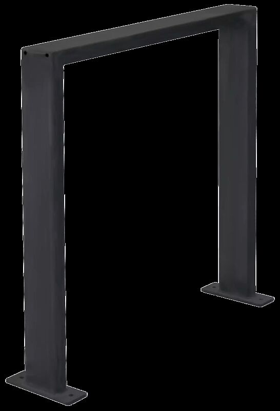 Anlehnbügel ELGIN ohne Quersteg, zum Aufdübeln, Breite 850 mm, in RAL 8019 graubraun