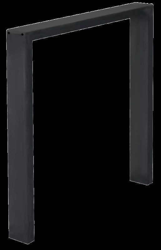 Anlehnbügel ELGIN ohne Quersteg, zum Einbetonieren, Breite 850 mm, in RAL 8019 graubraun