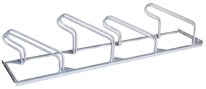 Fahrradständer UNIVERSAL einseitig, 45° rechts, 4 Stellplätze, feuerverzinkt