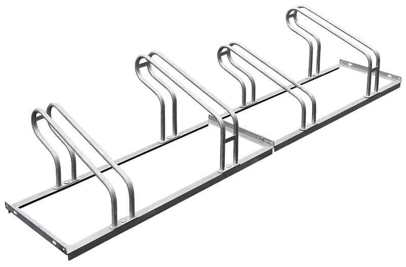 Fahrradständer UNIVERSAL einseitig 90°, 4 Stellplätze, feuerverzinkt